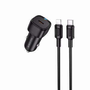 Borofone Car charger BZ34A Cloud - Type C - PD 20W with Type C to Lightning black
