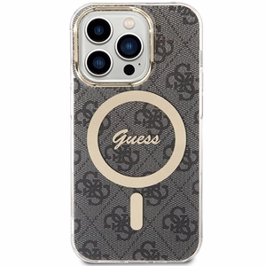 Guess IML 4G magnētiskais viedtālruņa apvalks iPhone 15 Pro - melns