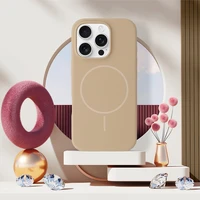 Magsafe plāns silikona apvalks Iphone 14 Pro Max brūns