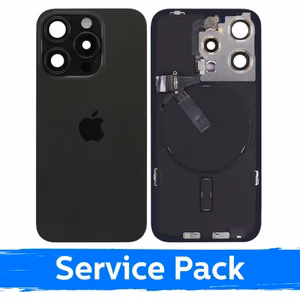 Aizmugurējais vāciņš saderīgs ar Apple iPhone 15 Pro / Black Titanium / (Service Pack)