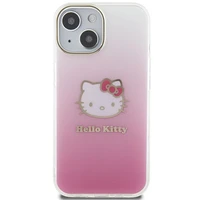 Hello Kitty IML Gradient Electrop Kitty Head viedtālruņa apvalks iPhone 15 - rozā