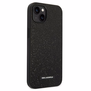 Viedtālruņa apvalks Karl Lagerfeld KLHCP14MG2ELK iPhone 14 Plus 6.7\" melns / melns Glitter Plaque Logo