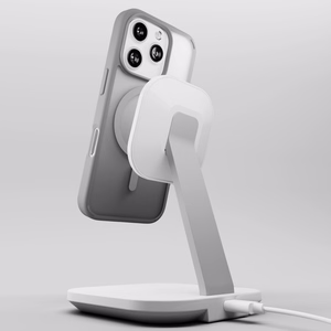 Puro Gradient Magnētiskais silikona viedtālruņa apvalks iPhone 16 Pro - sudraba