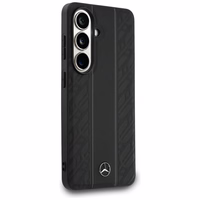 Mercedes Laurel Leaves Vertical Stripes MagSafe Maciņš for Samsung Galaxy S26 - melns