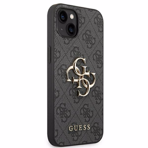 Guess 4G Big Metal Logo maciņš iPhone 14 / 15 Plus pelēks