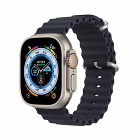 DUX DUCIS Ocean Wave silikona pulksteņa siksna Apple Watch 38/40/41 mm grafīta