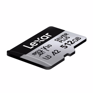 Lexar High-Performance Silver Plus microSDXC atmiņas karte 512 GB + adapteris