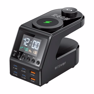 Blitzwolf BW-FW10 modinātājs ar lādētāju 2xUSB-A, 4xUSB-C, 240W