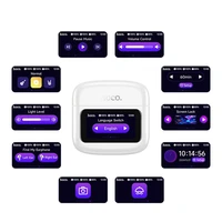 HOCO bezvadu austiņas bluetooth ar skārienekrānu TWS EQ14 baltas