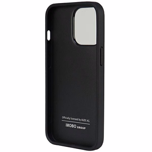 Audi sintētiskās ādas viedtālruņa apvalks iPhone 13 Pro / 13 6.1" melns/melns cietais apvalks AU-TPUPCIP13P-TT/D1-BK