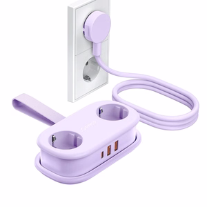Orico AP3 20W GaN 5in1 strāvas sadalītājs 2x AC + 2x USB-A + 1x USB-C - violets