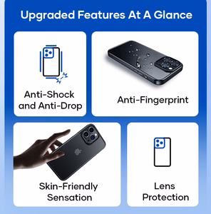 Rock Guard Touch Matte sērijas viedtālruņa apvalks Iphone 15 Plus balts