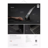 Uniq Venno Pro Magnētiskais Planšetdatora apvalks ar tastatūru iPad Air 13" 2024 / 2025 / iPad Pro 13" 2024 - melns