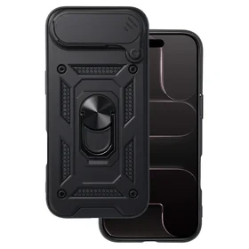 Bīdāms kameras bruņu viedtālruņa apvalks Iphone 17 Air melns