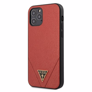 Guess GUHCP12LVSATMLRE iPhone 12 Pro Max 6.7" sarkans/sarkans cietais apvalks Saffiano
