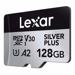 Lexar High-Performance Silver Plus microSDXC atmiņas karte 128 GB + adapteris