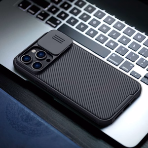 Nillkin CamShield Pro Case iPhone 14 Pro Max бронированный чехол с защитой камеры синий
