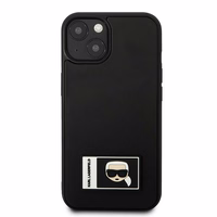 Viedtālruņa apvalks Karl Lagerfeld KLHCP13S3DKPK iPhone 13 mini 5,4\" melns / melns ciets apvalks Ikonik Patch