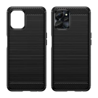 Carbon Case viedtālruņa apvalks Realme 10 5G / Realme 9i 5G elastīgs silikona oglekļa pārklājums melns