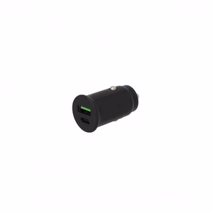 SEEK TOTI 30W Type-C + USB-A auto ātrais lādētājs, melns