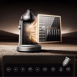 Orico MiniRing Pro 45W USB-A + USB-C auto lādētājs - sudrabs