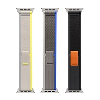 Sporta Velcro siksna Apple Watch Ultra / 9 / 8 / 7 / 6 / SE / 5 / 4 / 3 / 2 / 1 (42, 44, 45, 49 mm) Dux Ducis siksna YJ versija - zila-pelēka