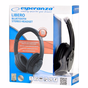 Esperanza Libero EH163K Headset Wireless Head-band Music Mini-USB Bluetooth melns