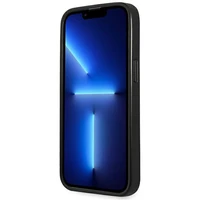 Guess GUHCP14LPSATLK iPhone 14 Pro 6.1 "melns/melns cietais apvalks SaffianoTriangle Logo