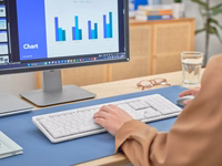 Trust Ody II bezvadu komplekts (tastatūra + pele) balts US