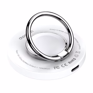 Bezvadu lādētājs 2-in-1 Choetech T603-F, turētājs (balts)