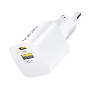 Wozinsky WWCEAC GaN USB-A USB-C 33W сетевое зарядное устройство - белое