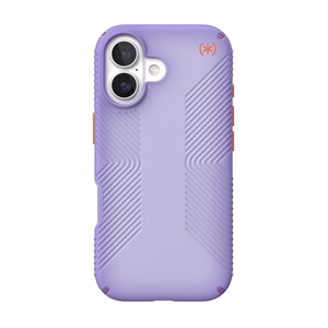 Speck Presidio Lux Grip MagSafe vāciņš ierīcei iPhone 17, “Purple Fade / Magic Purple / New Poppy” krāsā