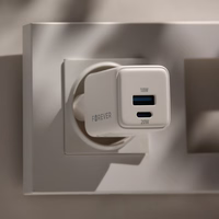 Forever TC-08-20AC GaN PD QC lādētājs 1x USB-C 1x USB 20W balts