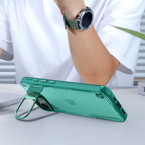 Nillkin Iceblade Prop viedtālruņa apvalks ar statīvu iPhone 16e - zaļš