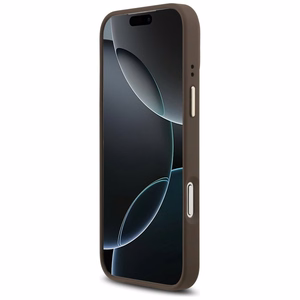 Guess Чехол для iPhone 17 Pro Max совместимый с MagSafe GUHMP17XP4MSEGCW (PU 4G W/ Classic) коричневый