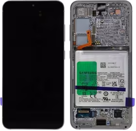 LCD screen Samsung S911 S23 5G ar touch screen ar frame un baterija Cream original (used Grade B)