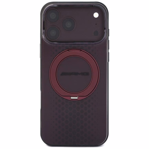 Mercedes AMG IML Double Layer Urban Line vāciņš modelim iPhone 18 Pro Max / 17 Pro Max, ar gredzenu-statīvu, saderīgs ar MagSafe – bordo