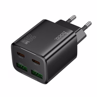 Lādētājs Hoco 2 x USB C + 2 x USB A QC3.0 PD 3A 20W N55 melns