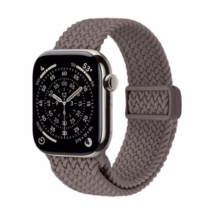 Crong Wave Band pīta Apple Watch siksniņa, 44/45/46/49 mm, brūna
