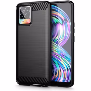 Karbonālais viedtālruņa apvalks REALME 8 - melns