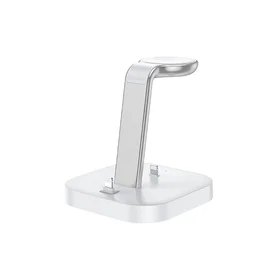 Bezvadu lādētājs Hoco CW43 Graceful 3-in-1 balts