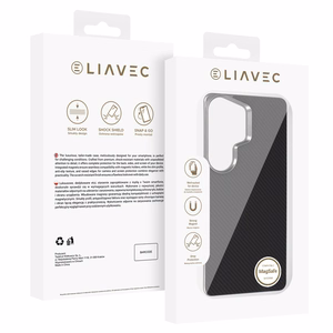 Liavec Carbon Layer Magsafe Aramid Fiber maciņš priekš Samsung Galaxy S26 Ultra melns