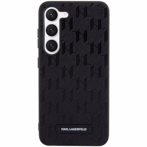 Karl Lagerfeld KLHCS23SSAKLHPK S23 S911 жёсткий чехол чёрный/чёрный Saffiano Mono с металлическим логотипом