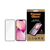 PanzerGlass E2E Microfracture antibakteriālais stikls iPhone 13 mini - ar melnu rāmi