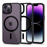 Tech-Protect MagMat MagSafe iPhone 14 viedtālruņa apvalks - caurspīdīgs melns