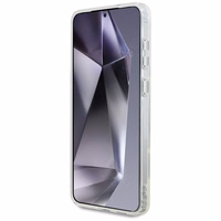 Karl Lagerfeld pogas Choupette galvas drukātais logotips Magnētiskais viedtālruņa apvalks Samsung Galaxy S25 Edge - balts