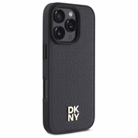 DKNY atkārtota raksta logotipa magnētiskais viedtālruņa apvalks iPhone 16 Pro - melns