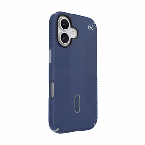 Speck Presidio2 Grip vāciņš ar MagSafe un ClickLock iPhone 16 tālrunim, Coastal Blue/Dust Grey