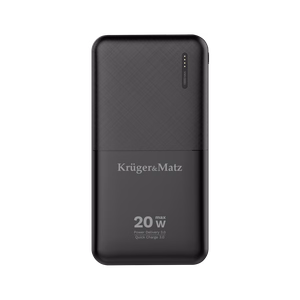 Kruger&Matz 10 000 mAh Li-pol ārējais akumulators ar QC un PD