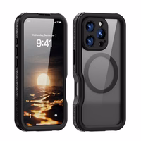 Ūdensnecaurlaidīgs apvalks SHELLBOX GT saderīgs ar MagSafe IPHONE 16 Pro melns